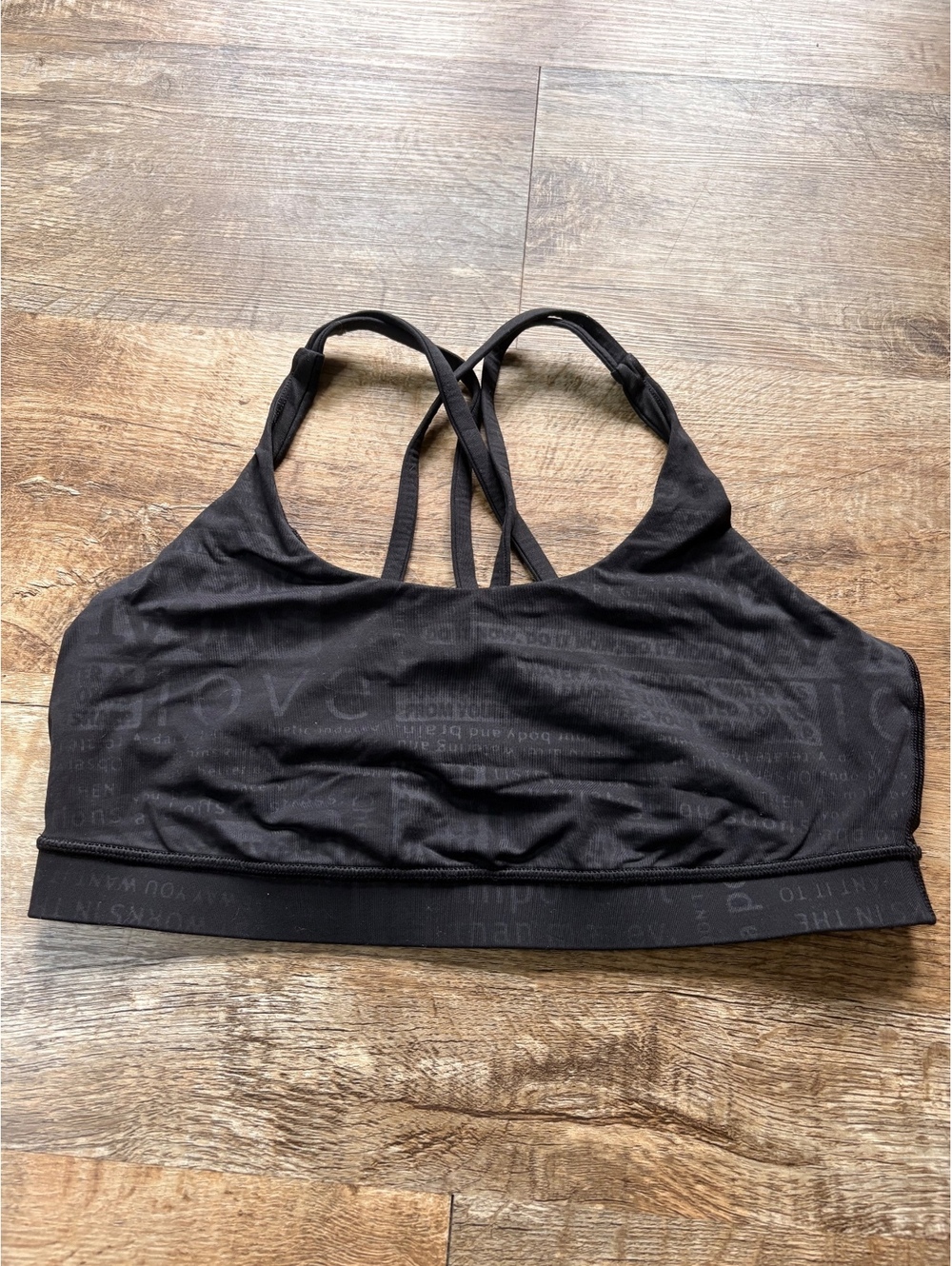 Lululemon Manifesto Black Energy Sports Bra Size 12